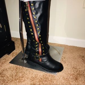 BRAND NEW Women’s JC Studded KneeHigh Riding Boots